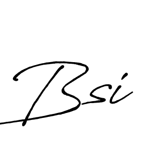Bsi stylish signature style. Best Handwritten Sign (Antro_Vectra_Bolder) for my name. Handwritten Signature Collection Ideas for my name Bsi. Bsi signature style 7 images and pictures png