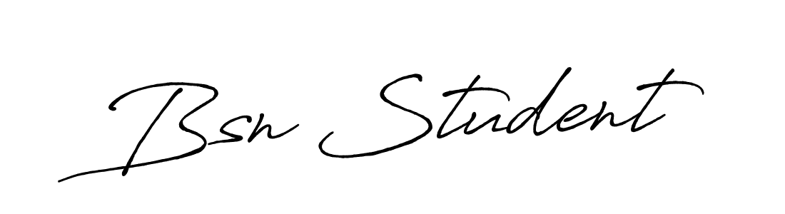 Also You can easily find your signature by using the search form. We will create Bsn Student name handwritten signature images for you free of cost using Antro_Vectra_Bolder sign style. Bsn Student signature style 7 images and pictures png