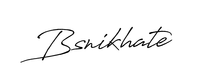 How to make Bsnikhate signature? Antro_Vectra_Bolder is a professional autograph style. Create handwritten signature for Bsnikhate name. Bsnikhate signature style 7 images and pictures png