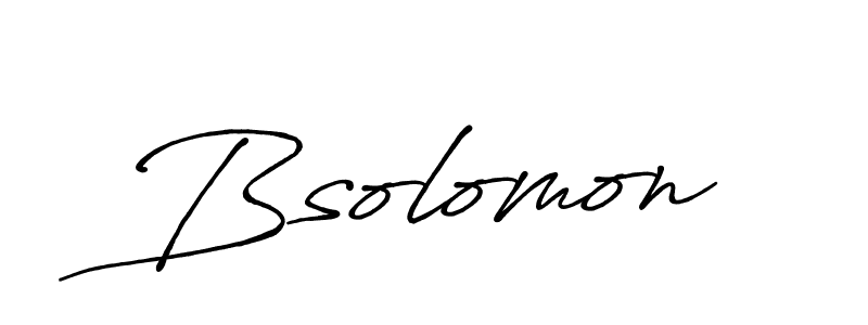 Make a beautiful signature design for name Bsolomon. With this signature (Antro_Vectra_Bolder) style, you can create a handwritten signature for free. Bsolomon signature style 7 images and pictures png