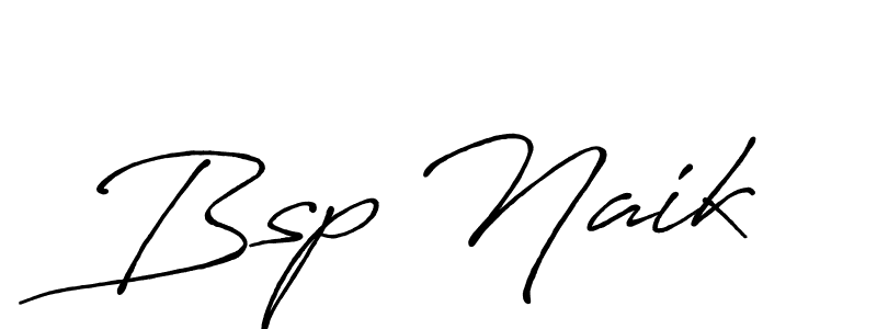 Make a beautiful signature design for name Bsp Naik. With this signature (Antro_Vectra_Bolder) style, you can create a handwritten signature for free. Bsp Naik signature style 7 images and pictures png