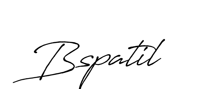 Use a signature maker to create a handwritten signature online. With this signature software, you can design (Antro_Vectra_Bolder) your own signature for name Bspatil. Bspatil signature style 7 images and pictures png