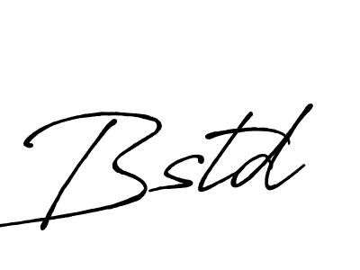 How to make Bstd signature? Antro_Vectra_Bolder is a professional autograph style. Create handwritten signature for Bstd name. Bstd signature style 7 images and pictures png