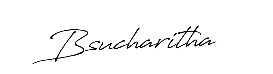 Use a signature maker to create a handwritten signature online. With this signature software, you can design (Antro_Vectra_Bolder) your own signature for name Bsucharitha. Bsucharitha signature style 7 images and pictures png