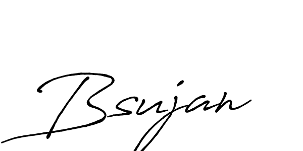 How to make Bsujan signature? Antro_Vectra_Bolder is a professional autograph style. Create handwritten signature for Bsujan name. Bsujan signature style 7 images and pictures png