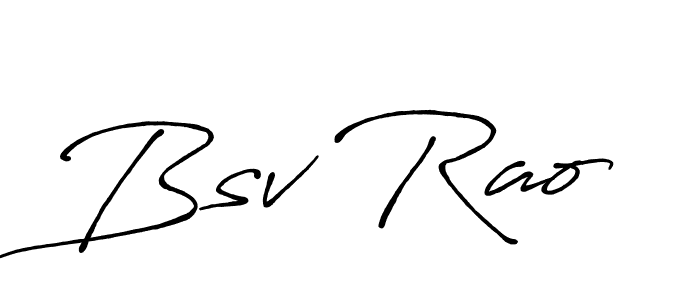 Also we have Bsv Rao name is the best signature style. Create professional handwritten signature collection using Antro_Vectra_Bolder autograph style. Bsv Rao signature style 7 images and pictures png