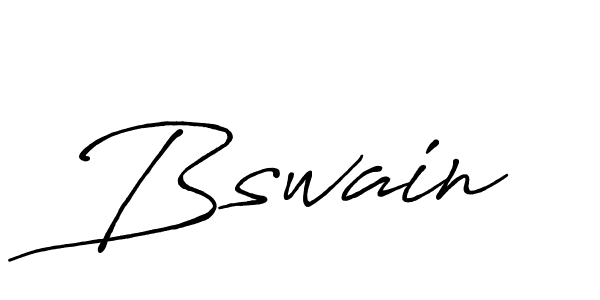 The best way (Antro_Vectra_Bolder) to make a short signature is to pick only two or three words in your name. The name Bswain include a total of six letters. For converting this name. Bswain signature style 7 images and pictures png