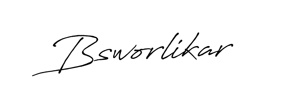 Create a beautiful signature design for name Bsworlikar. With this signature (Antro_Vectra_Bolder) fonts, you can make a handwritten signature for free. Bsworlikar signature style 7 images and pictures png