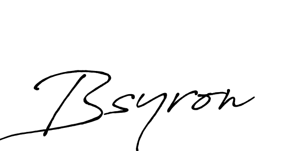 Use a signature maker to create a handwritten signature online. With this signature software, you can design (Antro_Vectra_Bolder) your own signature for name Bsyron. Bsyron signature style 7 images and pictures png