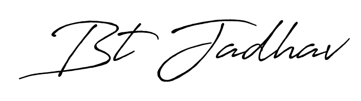 How to Draw Bt Jadhav signature style? Antro_Vectra_Bolder is a latest design signature styles for name Bt Jadhav. Bt Jadhav signature style 7 images and pictures png