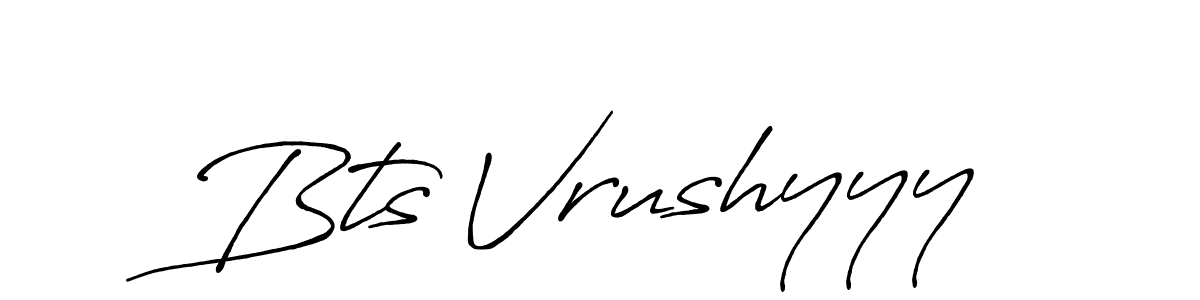 Also we have Bts Vrushyyy name is the best signature style. Create professional handwritten signature collection using Antro_Vectra_Bolder autograph style. Bts Vrushyyy signature style 7 images and pictures png