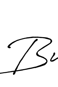 Bu stylish signature style. Best Handwritten Sign (Antro_Vectra_Bolder) for my name. Handwritten Signature Collection Ideas for my name Bu. Bu signature style 7 images and pictures png