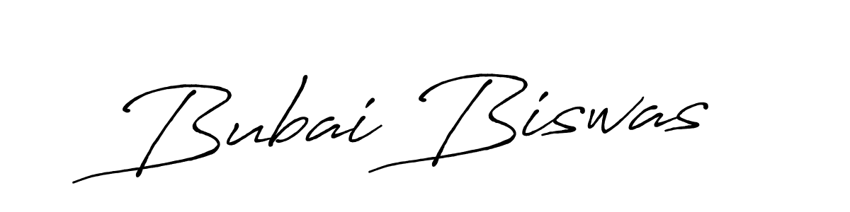 Make a beautiful signature design for name Bubai Biswas. With this signature (Antro_Vectra_Bolder) style, you can create a handwritten signature for free. Bubai Biswas signature style 7 images and pictures png
