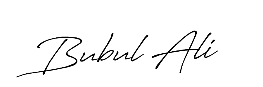 Design your own signature with our free online signature maker. With this signature software, you can create a handwritten (Antro_Vectra_Bolder) signature for name Bubul Ali. Bubul Ali signature style 7 images and pictures png