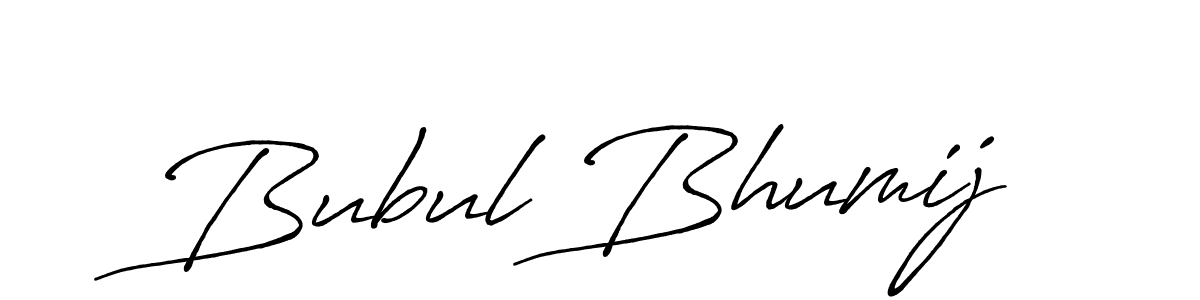 Design your own signature with our free online signature maker. With this signature software, you can create a handwritten (Antro_Vectra_Bolder) signature for name Bubul Bhumij. Bubul Bhumij signature style 7 images and pictures png