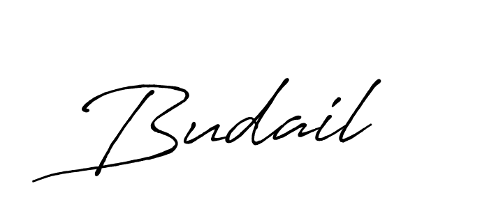 Create a beautiful signature design for name Budail . With this signature (Antro_Vectra_Bolder) fonts, you can make a handwritten signature for free. Budail  signature style 7 images and pictures png