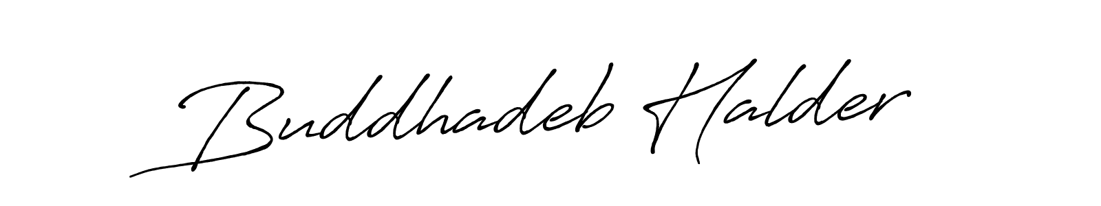 Create a beautiful signature design for name Buddhadeb Halder. With this signature (Antro_Vectra_Bolder) fonts, you can make a handwritten signature for free. Buddhadeb Halder signature style 7 images and pictures png