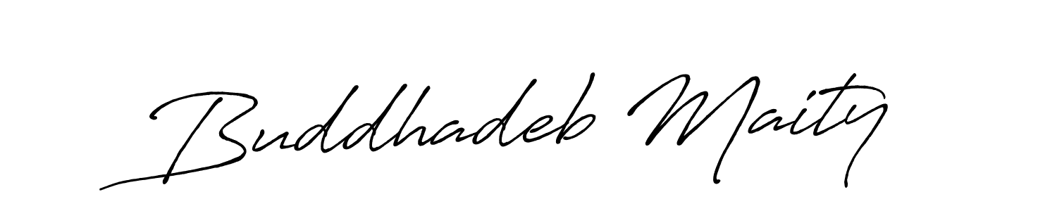 How to make Buddhadeb Maity name signature. Use Antro_Vectra_Bolder style for creating short signs online. This is the latest handwritten sign. Buddhadeb Maity signature style 7 images and pictures png