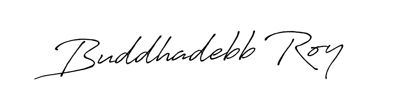 Make a beautiful signature design for name Buddhadebb Roy. With this signature (Antro_Vectra_Bolder) style, you can create a handwritten signature for free. Buddhadebb Roy signature style 7 images and pictures png