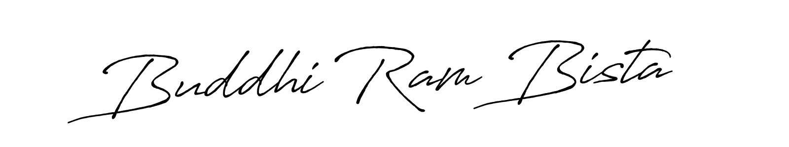 Create a beautiful signature design for name Buddhi Ram Bista. With this signature (Antro_Vectra_Bolder) fonts, you can make a handwritten signature for free. Buddhi Ram Bista signature style 7 images and pictures png