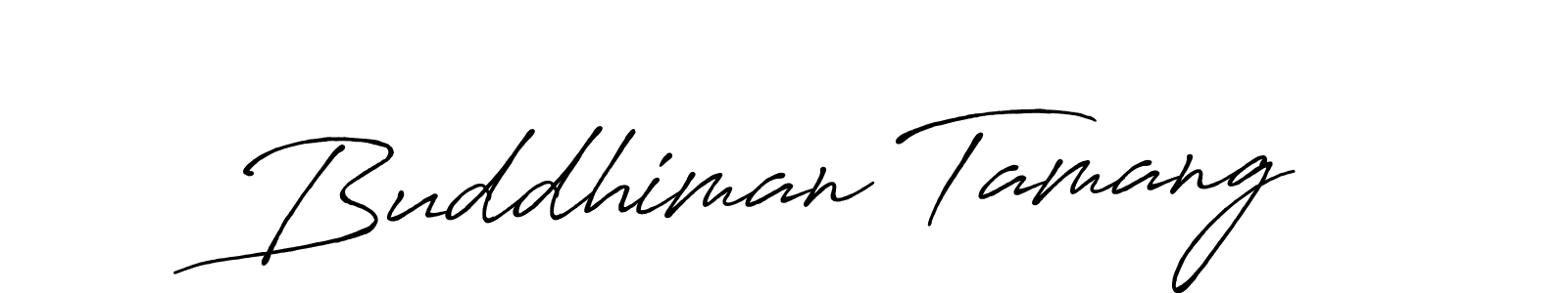 Use a signature maker to create a handwritten signature online. With this signature software, you can design (Antro_Vectra_Bolder) your own signature for name Buddhiman Tamang. Buddhiman Tamang signature style 7 images and pictures png