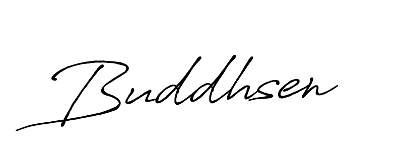 Use a signature maker to create a handwritten signature online. With this signature software, you can design (Antro_Vectra_Bolder) your own signature for name Buddhsen. Buddhsen signature style 7 images and pictures png