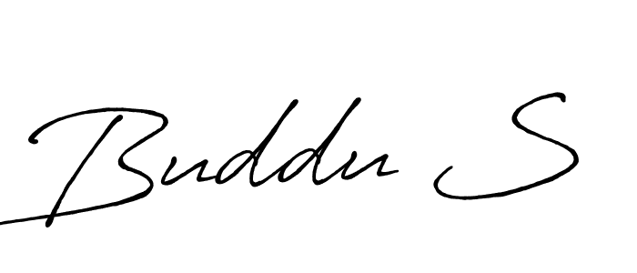 Use a signature maker to create a handwritten signature online. With this signature software, you can design (Antro_Vectra_Bolder) your own signature for name Buddu S. Buddu S signature style 7 images and pictures png