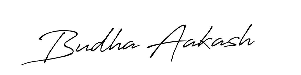 How to make Budha Aakash signature? Antro_Vectra_Bolder is a professional autograph style. Create handwritten signature for Budha Aakash name. Budha Aakash signature style 7 images and pictures png