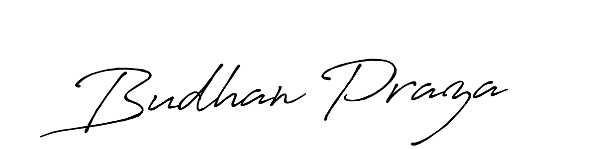 Use a signature maker to create a handwritten signature online. With this signature software, you can design (Antro_Vectra_Bolder) your own signature for name Budhan Praza. Budhan Praza signature style 7 images and pictures png