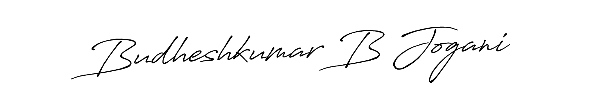 Use a signature maker to create a handwritten signature online. With this signature software, you can design (Antro_Vectra_Bolder) your own signature for name Budheshkumar B Jogani. Budheshkumar B Jogani signature style 7 images and pictures png