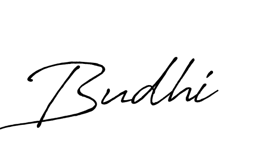 Create a beautiful signature design for name Budhi. With this signature (Antro_Vectra_Bolder) fonts, you can make a handwritten signature for free. Budhi signature style 7 images and pictures png