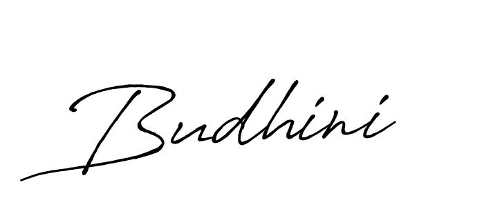 Design your own signature with our free online signature maker. With this signature software, you can create a handwritten (Antro_Vectra_Bolder) signature for name Budhini. Budhini signature style 7 images and pictures png