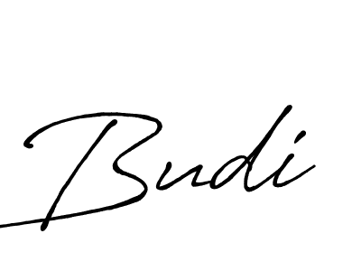 Budi stylish signature style. Best Handwritten Sign (Antro_Vectra_Bolder) for my name. Handwritten Signature Collection Ideas for my name Budi. Budi signature style 7 images and pictures png