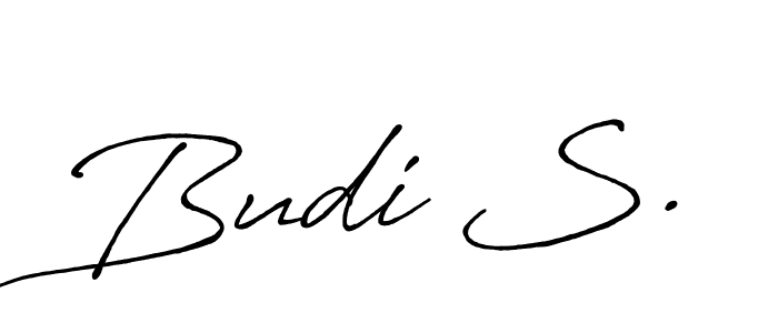 Also we have Budi S. name is the best signature style. Create professional handwritten signature collection using Antro_Vectra_Bolder autograph style. Budi S. signature style 7 images and pictures png