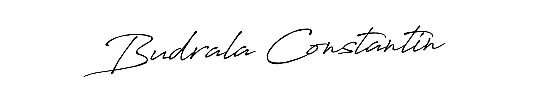 How to make Budrala Constantin name signature. Use Antro_Vectra_Bolder style for creating short signs online. This is the latest handwritten sign. Budrala Constantin signature style 7 images and pictures png