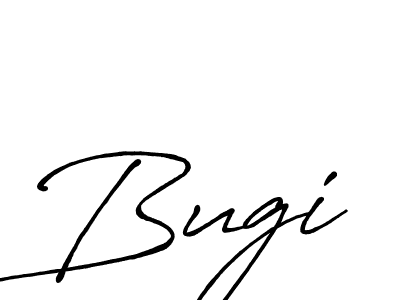 How to make Bugi signature? Antro_Vectra_Bolder is a professional autograph style. Create handwritten signature for Bugi name. Bugi signature style 7 images and pictures png