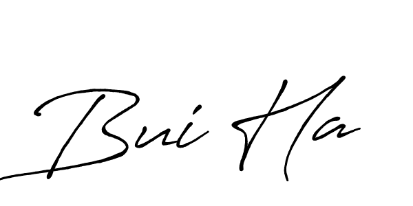 Use a signature maker to create a handwritten signature online. With this signature software, you can design (Antro_Vectra_Bolder) your own signature for name Bui Ha. Bui Ha signature style 7 images and pictures png