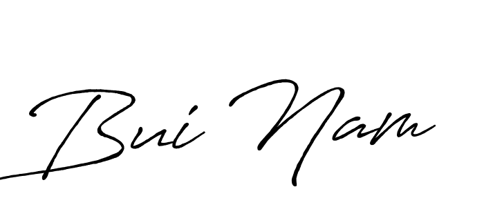 Use a signature maker to create a handwritten signature online. With this signature software, you can design (Antro_Vectra_Bolder) your own signature for name Bui Nam. Bui Nam signature style 7 images and pictures png