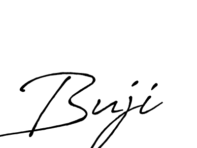 Buji stylish signature style. Best Handwritten Sign (Antro_Vectra_Bolder) for my name. Handwritten Signature Collection Ideas for my name Buji. Buji signature style 7 images and pictures png