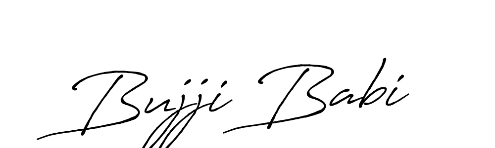 How to make Bujji Babi signature? Antro_Vectra_Bolder is a professional autograph style. Create handwritten signature for Bujji Babi name. Bujji Babi signature style 7 images and pictures png