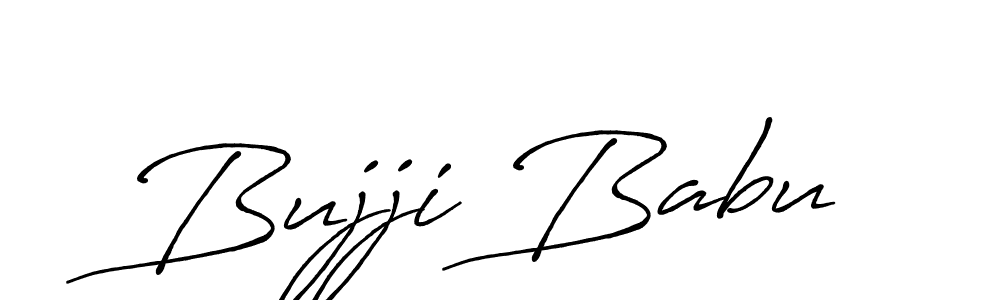 Make a beautiful signature design for name Bujji Babu. With this signature (Antro_Vectra_Bolder) style, you can create a handwritten signature for free. Bujji Babu signature style 7 images and pictures png