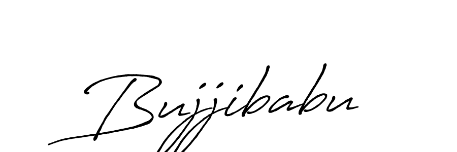 Use a signature maker to create a handwritten signature online. With this signature software, you can design (Antro_Vectra_Bolder) your own signature for name Bujjibabu. Bujjibabu signature style 7 images and pictures png