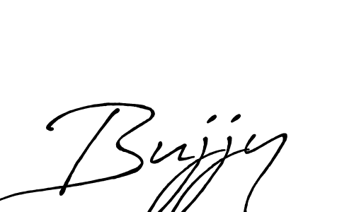 How to make Bujjy name signature. Use Antro_Vectra_Bolder style for creating short signs online. This is the latest handwritten sign. Bujjy signature style 7 images and pictures png