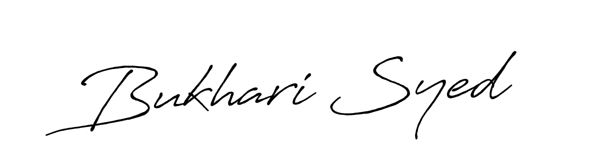 Use a signature maker to create a handwritten signature online. With this signature software, you can design (Antro_Vectra_Bolder) your own signature for name Bukhari Syed. Bukhari Syed signature style 7 images and pictures png