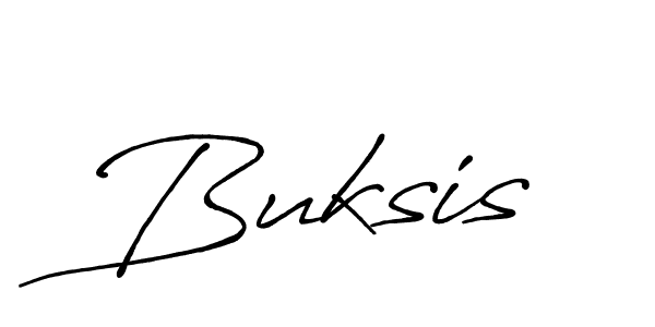 Make a beautiful signature design for name Buksis. With this signature (Antro_Vectra_Bolder) style, you can create a handwritten signature for free. Buksis signature style 7 images and pictures png