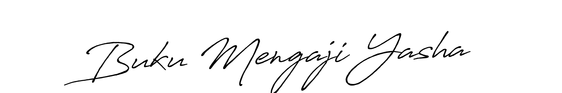 Buku Mengaji Yasha stylish signature style. Best Handwritten Sign (Antro_Vectra_Bolder) for my name. Handwritten Signature Collection Ideas for my name Buku Mengaji Yasha. Buku Mengaji Yasha signature style 7 images and pictures png