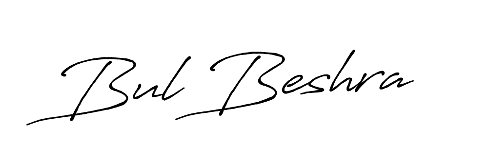 How to make Bul Beshra name signature. Use Antro_Vectra_Bolder style for creating short signs online. This is the latest handwritten sign. Bul Beshra signature style 7 images and pictures png