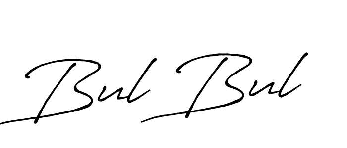 Use a signature maker to create a handwritten signature online. With this signature software, you can design (Antro_Vectra_Bolder) your own signature for name Bul Bul. Bul Bul signature style 7 images and pictures png