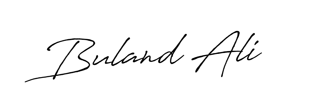 Buland Ali stylish signature style. Best Handwritten Sign (Antro_Vectra_Bolder) for my name. Handwritten Signature Collection Ideas for my name Buland Ali. Buland Ali signature style 7 images and pictures png