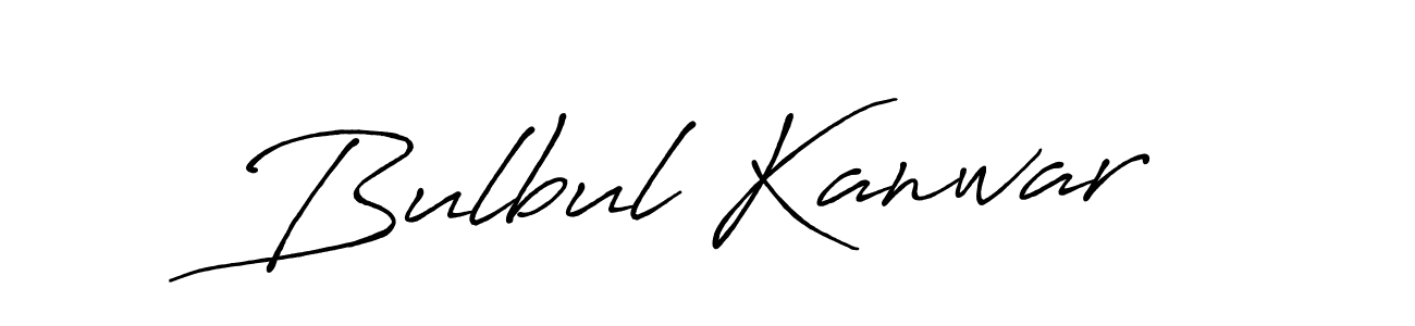 Make a beautiful signature design for name Bulbul Kanwar. With this signature (Antro_Vectra_Bolder) style, you can create a handwritten signature for free. Bulbul Kanwar signature style 7 images and pictures png